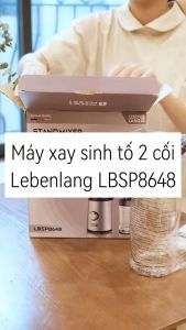 Máy xay sinh tố mini LEBENLANG gồm 2 cối xay tích hợp bình chứa dung tích 300-600ml công suất 350W model LBSP8648 - hàng chính hãng