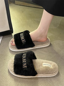 Comfortable Home Slippers Womens Outdoor Wear 2025 New Autumn Winter Small Fragrance Style Student Dormitory High-End Cotton Slippers