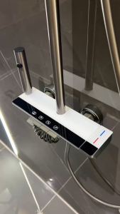 [✅SG Ready Stocks] Upgraded Gun Grey Space Aluminum Shower System Water Power Self-Generating Digital Temperature & Timer Display 4 Independent Piano Button Modes Cold Hot Mix Wear Resistant Ceramic Valve Core Large Square Sky Overhead Shower 3 Speed