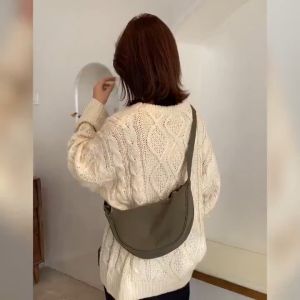 [L&L] Korean Hobo Style Crescent Small Purse Cute Shoulder Bag With Adjustable Straps Beg Aksesori Bertali Untuk Perempuan Bergaya Hobo Korea