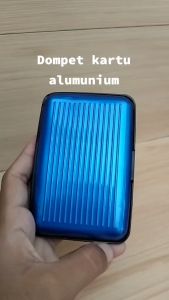Card Caddy Tempat Penyimpanan Kartu Dompet Kartu Tahan Air Aluminium Case Organizer Anti Air