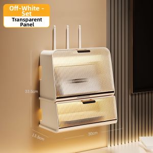Wall Mounted Storage Shelf for Routers WIFI CATV Set-top Box and Sockets