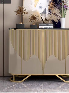 Italian Style Entrance Hallway Cabinet Luxury Dining Room Sideboard High End Decorative Cabinet Sample Room Design Living Room Wall Cabinet