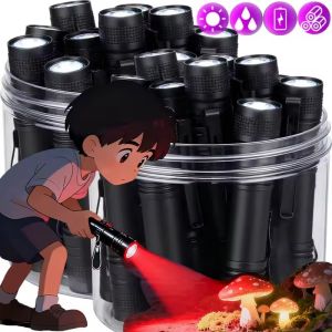 【XZxinzhan】5Pcs Red Light Flashlight Powerful Light Penlight Travel Torch Lights Night Observation Lamp Torch Camping Hiking Flashlights