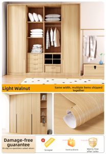 O Margo | Self-Adhesive Walnut Wood Texture Wallpaper Decorative Film