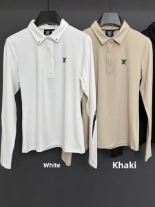 Womens Golf Clothing Long Sleeve T-Shirt Outdoor Sports Polo Shirt Casual Golf Jersey Autumn Winter New Style Korean Version