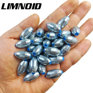 Limnoid 10Pcs Fishing Sinker Alloy Carbon Steel Anti Scratch Smooth Aperture Multiple Weights Freshwater Saltwater Soft Bait Rig