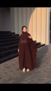 COD Layla Kaftan Ceruty Babydoll BUSUI Dress Lebaran Gamis Dress Termurah Gamis Dewasa Terbaru 2025