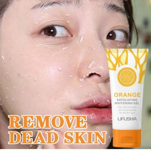 New Packaging Orange Enzymes Exfoliating Brightening Gel For Face Deep Clean Whitening Scrub Removal Shrink Pores Removal Peeling Gel 50g