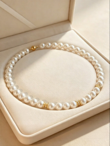 YISHU | Akoya Pink Light Pearl Necklace
