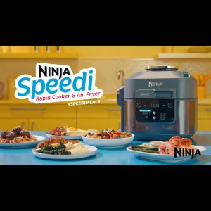 Ninja Speedi 10in1 Rapid Cooker Air Fryer and Multi 5.7L Meals for 4 in 15 Minutes Fry Steam Grill Bake Roast Sear Slow Cook & More Cooks Portions Sea Salt Grey Ninja ON401