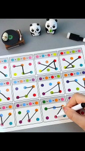 Geetoy Visual TrackingTraining Card Color Number Cognition Attention Pen Control Educational Toys