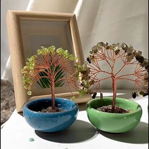 Crystal Tree Natural Crystal Desktop Decorative Ornament 天然水晶桌面装饰摆件 水晶树 发财树 招财转运