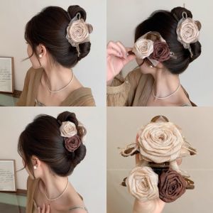 AB-side Rose Hair Clip Korean Fashion Elegant Hairpin Hair Accessories for Sweet Girls