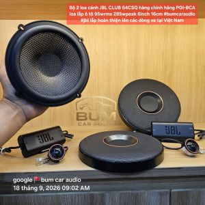 Bộ loa JBL CLUB 64CSO chính hãng PGF-BCA 6 inch 16cm 5 loa 8 ohm 95watts 285wpeak cho xe hơi Việt Nam