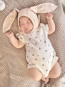 cat and fish | Cotton Short Sleeve Romper