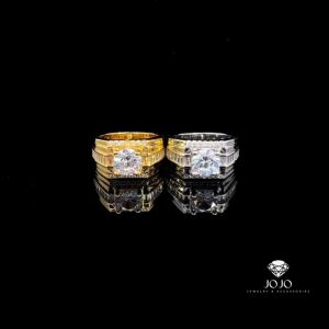 N1331 Nhẫn nam đính đá CZ cao cấp sáng lấp lánh JOJO