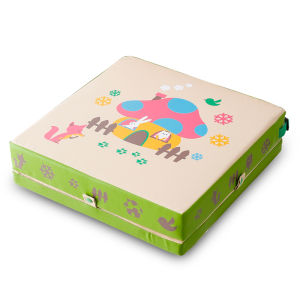 Thickened Sponge Booster Seat Cushion Adjustable Height Double Layer Waterproof Cartoon Dining Chair Pad for Children Home Use