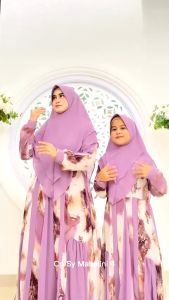 Humaira99 Gamis Syari Muslim Dress Hijab Muslimah Atasan Wanita Longdress Busui Terbaru Terlaris Pesta Lebaran Bahan Ceruty Babydoll CP Mahalini4