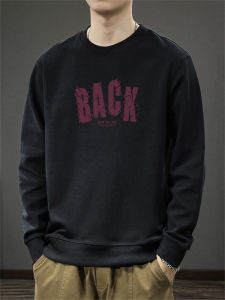 JIANMUJI | Round Neck Thickened Fleece Mens Sweatshirt