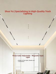 SHUOYU | 3-Color Adjustable Magnetic Track Light Embedded Lighting Kit