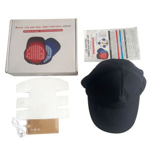 70Led Infrared Red and blue Light Therapy Device Hair Growth Cap Anti Hair Loss Head vibration Massager heating Hat rechargeable