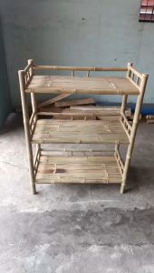 Kệ tre 4 tầng đựng chén bát ( rộng 40 x dài 70 x cao 1m20 ) Kệ sách bằng tre Mỹ nghệ đức bằng sản xuất