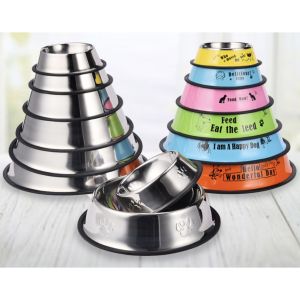 [HCM]Bát Khay Ăn Inox Trơn Cho Thú Cưng Chó Mèo - iPet Shop