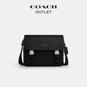 Coach | Black Cow Leather Messenger Shoulder Bag Commuter