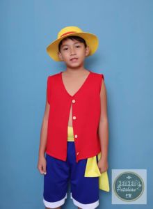 ONE PIECE monkey D Luffy custome for kids (seperate ang hat)