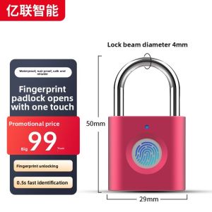 elinksmart | Fingerprint Water-Resistant Anti-Rust Padlock