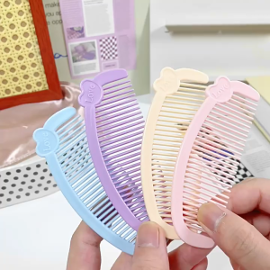 5pcs Household ChildrenS Hair Comb / Colorful Plastic Comb That Does Not Harm The Scalp / Student Portable Bangs Hair Comb / Cartoon