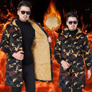 Áo Khoác Cotton Dày Dặn Mùa Thu Đông Cho Nam Áo Khoác Ngoài Cotton Dài Vừa Phải Thời Trang Có Mũ Trùm Đầu Khóa Kéo Đơn