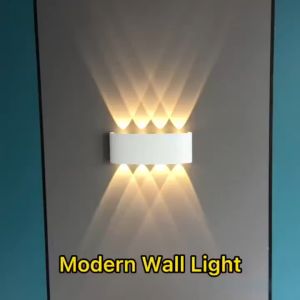 Stok Lokal LED Wall Light Aluminium Lampu Dinding Luar Ruangan IP65 Tahan Air Down Lampu Koridor Untuk Tangga Rumah Tempat Tidur Kamar Tidur Kamar Mandi Pencahayaan Kapur Keras