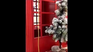NEW Christmas Santa Claus Music Electric Climbing on Rope Ladder Xmas Trees Hanging Ornament Party Decor