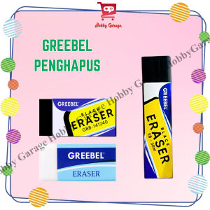 Penghapus Hitam Putih Greebel Kecil Eraser Panjang