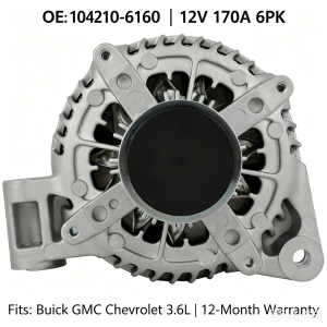 Alternator Generator 104210‑6160 11252N 12V 170A 6PK for Buick Enclave GMC Acadia Chevrolet Traverse Saturn Outlook 3.6L V6