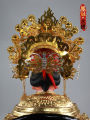 Chinese Style Deity Hat Diamond Encrusted Wang Mu Xuan Nu Tai Mountain Grandma Matsu Lady Goddess Statue Headwear Decorative Piece. 