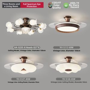 NANWANG | Vintage French Style Concealed Ceiling Fan Light