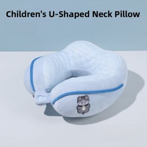 Childrens Memory Foam Neck Pillow U-Shaped Travel Pillow Portable Car Airplane Sleep on Belly Cool Sensation Pillow