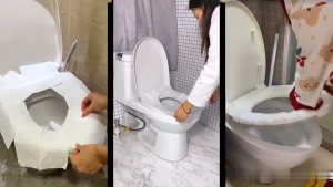 BF-C1297 Alas Toilet Tatakan Tisu Duduk Kloset Kertas Travel Toilet Seat Cover Disposable Larut Air