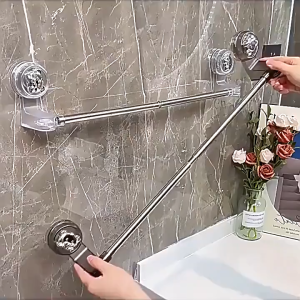 ราวแขวนผ้าเช็ดตัวแบบดูด ราวแขวนผ้าเช็ดตัวในห้องน้ำ ราวแขวนรองเท้าแตะแบบไม่ต้องเจาะ ชั้นวางผ้าเช็ดตัวติดผนัง ราวแขวนผ้าเช็ดตัว อุปกรณ์จัดเก็บของในครัวและห้องน้ำ