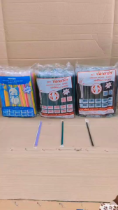 หลอดงอ หลอดดูดน้ำพลาสติก แยกซีน 8 mm. ยี่ห้อLUCKY CAT และ ปลาคาร์ฟ (ยกลัง) 20 แพค