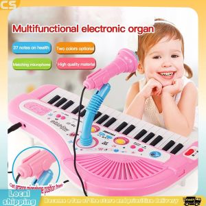 Kids Piano 37 Keys Mini Electronic Organ Musical Piano Teaching Keyboard With Microphone Educational