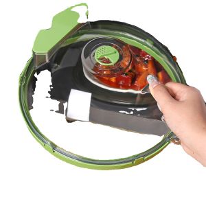 ฝาครอบไมโครเวฟกันกระเด็น ป้องกันความร้อน ฝาครอบอาหารร้อนพิเศษ ป้องกันน้ำมัน ไร้ควัน อุปกรณ์ครัวที่จำเป็น ฝาพลาสติก