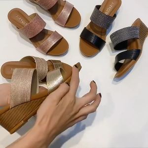 Giày Nữ Dép Nữ Đế Xuồng 5.5Cm Hãng XiangLV Quai Ngang Da Ánh Kim Sang Trọng Siêu Nhẹ Lót Đế êm Chân Đi Học Đi Làm Đi Chơi