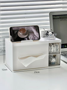 Multifunctional Tissue Box Remote Control Storage Box Desktop High Aesthetic Value Pen Holder Rectangular Plastic Organizer