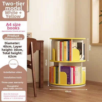 Rotating Mobile Storage Bookshelf