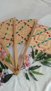 Kipas sate bambu kecil ukuran 23cm | kipas tradisional bambu halus