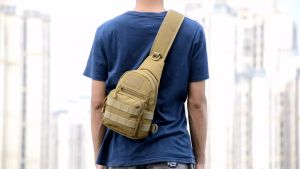 Popular Chest Bag Mens Chest Bag Crossbody Bag Single Shoulder Bag Mens Outdoor Crossbody Bag Camo Tactical Chest Bag
